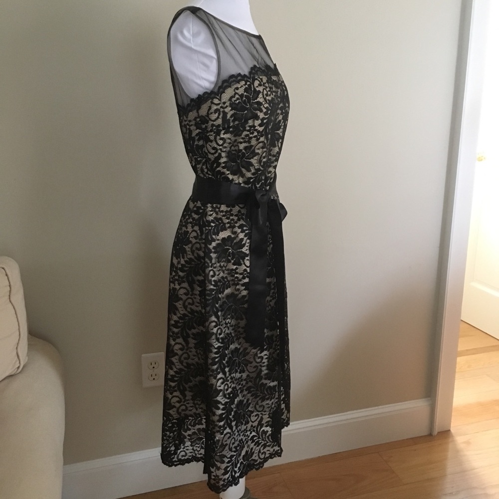 Impression Bridal Formal Black Lace Dress Size 10